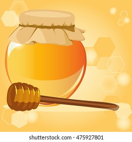 happy Rosh Hashanah, honey, Apple - the traditional symbols of the holiday, the Jewish New year, vector illustration for a flyer