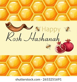 Feliz Rosh Hashaná Ilustração. A ilustração é desenhada à mão. Feito à mão. Vetor