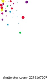 Happy Round Celebration Vector White Background. Carnival Constellation Banner. Christmas Shine Postcard. Falling Confetti Flying Design.