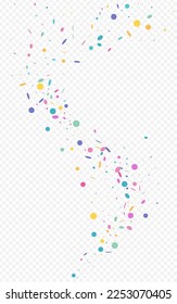 Happy Round Top Vector Transparent Background. Decoration Dot Backdrop. Abstract Polka Wallpaper. Blast Splash Carnival Design.