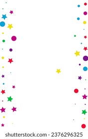 Happy Round Top Vector White Background. Christmas Stars Wallpaper. Festive Constellation Texture. Falling Starfall Fun Banner.