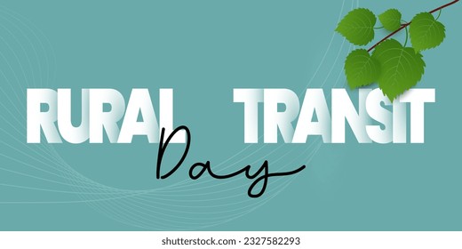 Happy rural Transit Day. Rural day Vector Illustration