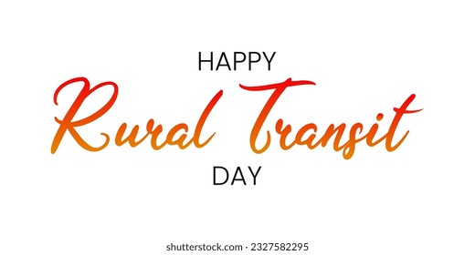 Feliz Día del Tránsito Rural. Ilustración vectorial de día rural