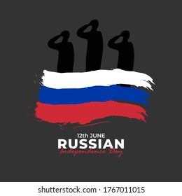 Happy Russia Day. Celebrated annually on June 12 in Russia. Happy national holiday of freedom. Russian flag. Patriotic poster design. Vector illustration