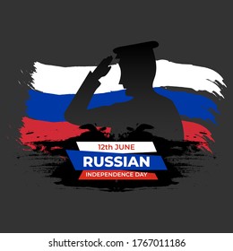 Happy Russia Day. Celebrated annually on June 12 in Russia. Happy national holiday of freedom. Russian flag. Patriotic poster design. Vector illustration