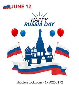 Happy Russia Day Vector Illustration