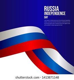 Happy Russia Independence Day Celebration Vector Template Design Illustration