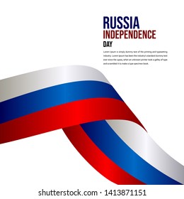Happy Russia Independence Day Celebration Vector Template Design Illustration
