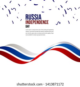 Happy Russia Independence Day Celebration Vector Template Design Illustration