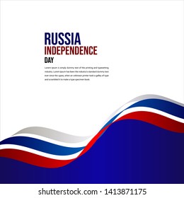 Happy Russia Independence Day Celebration Vector Template Design Illustration