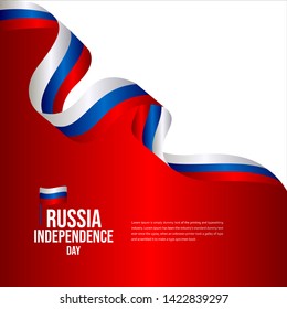 Happy Russia Independence Day Celebration Vector Template Design Illustration