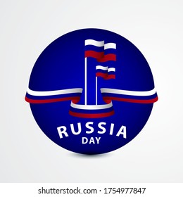 Happy Russia Independence Day Celebration Vector Template Design Illustration