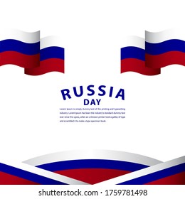 Happy Russia Independence Day Celebration Vector Template Design Illustration