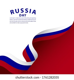 Happy Russia Independence Day Celebration Vector Template Design Illustration