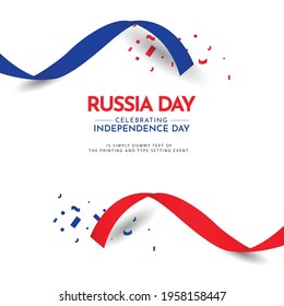 Happy Russia Independence Day Celebration Vector Template Design Illustration