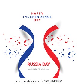 Happy Russia Independence Day Celebration Vector Template Design Illustration