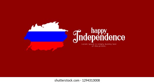 Happy Russian Independence Day Vector Template Design Illustration