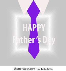 Happy 's father day of concept with necktie and suit design with illustration design