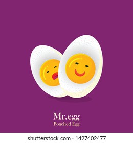 Happy & sad Egg on a medium 