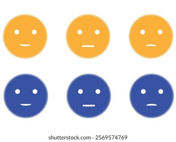 happy sad emoji series, happy , sad, average, red emoji, yellow emoji, face, emotions, feedback, emoji, helping, look, good, bad, nature, value, expressions, attitude