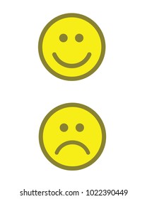 Happy and Sad Emoticon Set