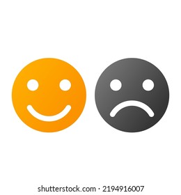 happy and sad face icons emoji design vector ilustration