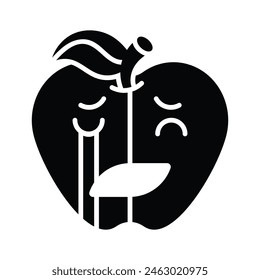 Happy sad feelings emoji icon, ready to use vector design
