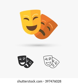 happy and sad masks