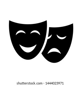 Happy and sad mood vector icon isolated on white background