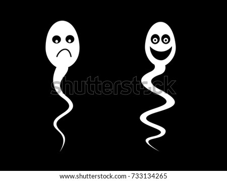 Happy and sad sperm because of low and high quality. Ability and inability to reproduce and fertilize because of sterility and infertility. Male fecundity and fertility