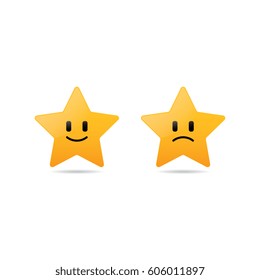 Happy and Sad Star Smileys