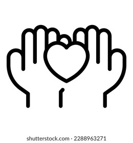 Happy safety icon outline vector. Social care. Senior patient