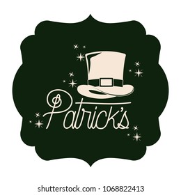 happy sain patrick card with Irish elf hat