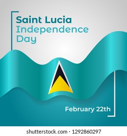 Happy Saint Lucia Independence Day Vector Template Design Illustration