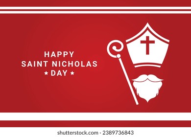 Happy saint nicholas day vector design background template