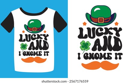 Happy Saint Patrick' day handwritten lettering typography. Hand drawn design elements. Logos 