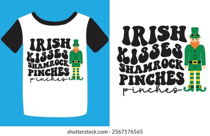 Happy Saint Patrick' day handwritten lettering typography. Hand drawn design elements. Logos 