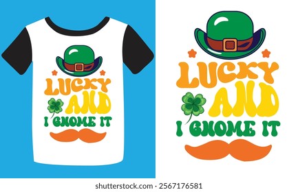 Happy Saint Patrick' day handwritten lettering typography. Hand drawn design elements. Logos 