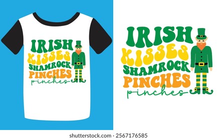 Happy Saint Patrick' day handwritten lettering typography. Hand drawn design elements. Logos 