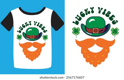 Happy Saint Patrick' day handwritten lettering typography. Hand drawn design elements. Logos 