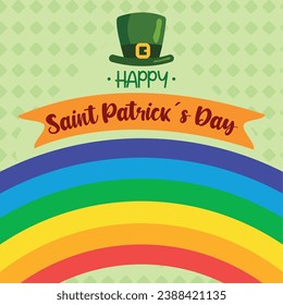 Happy saint patrick day poster Vector illustration