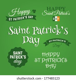 Happy Saint Patrick day, vector design elements