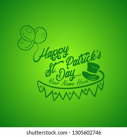 Happy Saint Patrick s Day. Greeting card design.Vector Eps 10.