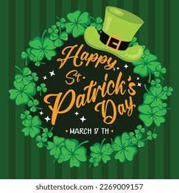 Happy Saint Patrick s Day greeting card