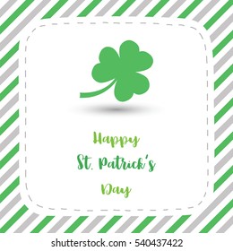 Happy Saint Patrick s day with Shamrock.