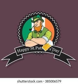 Happy Saint Patrick's Day Angry Leprechaun Greeting Card