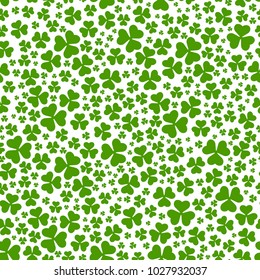 Happy Saint Patricks Day Background with clover leaves