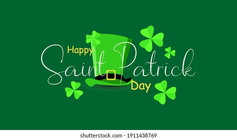 Happy Saint Patrick's Day background with realistic green shamrock leaves, advertisement, banner template. Patrick's Day observes of the death of St. Patrick, the patron saint of Ireland.