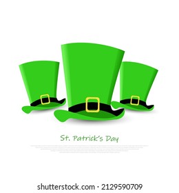 Happy Saint Patrick's Day background with realistic green shamrock leaves, advertisement, banner template. Patrick's Day observes of the death of St. Patrick, the patron saint of Ireland.
