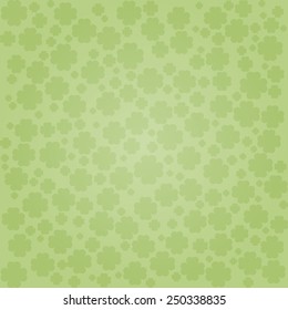 Happy Saint Patrick's Day Background with clover pattern